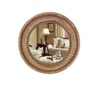OIGUMR Petit miroir décoratif rond doré 29 cm