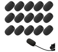 OIGWBPH 15pcs Bonnette Micro Mousse Micro Mousse Micro Casque Mini Microphone Casque Pare Brise Mousse pour La Salle De Classe Interviews D'Actualités La Salle De Conférence