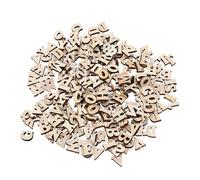 OIGWBPH 200 Pièces Lettres en Bois, Alphabet Non Peints pour Bricolage Décorations, Majuscule pour Enfants Début Éducatifs Jouets d'Apprentissage Jouets Jeux, Decorative, Scrabble, Prenom