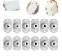 oihgerg Beyonddraw Stainless Steel Paste Universal Wheel, Stainless Steel Paste Universal Wheel for Furniture, Storage Box Fixed Wheel Set, 360 Degree Self Adhesive Caster Wheels (12 Pack)