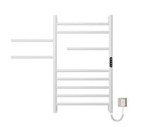OihPaw Sèche Serviette électrique 520x850 mm,Blanc Radiateur seche Serviette Salle de Bain,Doté d'un écran LED Tactile et d'une Fonction minuterie,Certains éléments Chauffants Peuvent pivoter à 180°