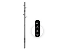 OihPaw Sèche-Serviette Électrique,Adiateur sèche-Serviettes Noir Intelligent à température constante,153 cm,Porte-Serviettes électrique Mural,avec 5 Crochets,Utilisable dans de Multiples Situations