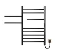 OihPaw Sèche-Serviettes électrique 520 × 850 mm, Noir, Puissance 250 W | Radiateur sèche-serviettes salle de bain, écran LED tactile avec minuterie, éléments orientables à 180°, étanchéité IPX4