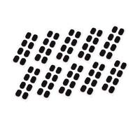 OIIBWQ 10 Feuilles Coussins Nez Lunettes Autocollants Mousse EVA Antidérapants Épais Coussinets Confortables Adaptés Aux Lunettes Lunettes de Soleil Conduite, Ovale Noir