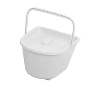 OIIBWQ Chaise Percée Seau Pot de Chambre Portable Potty Seau Siège de Toilette Chaise Seau pour Femmes âgées Seniors Camping, Blanc