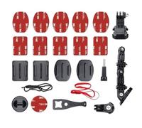 Oiieco Lot de 20 supports de casque de moto pour GoPro avec coussinets adhésifs 3M, bras d'extension Chin Mount pour caméra d'action et accessoires GoPro Hero