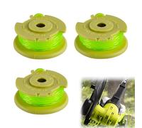 Oiieco Lot de 3 bobines de rechange AC80RL3 avec capuchon AC14HCA pour débroussailleuse sans fil Ryobi One+ 18 V, 24 V, 40 V, corde en nylon pré-enroulée, bobines de rechange faciles à installer