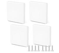 Oiieco Lot de 4 cache-prises encastrées - 8,6 x 8,6 cm - Couvercle pour interrupteur - Couvercle de boîte de dérivation pour prises non utilisées - Avec vis - Blanc