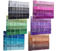 OIIKI Lot de 144 épingles à cheveux décoratives pour femme, épingles à cheveux colorées scintillantes, accessoires de coiffure en métal, pinces à cheveux en strass pour femmes, différents styles de