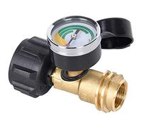 Oikabio 1 indicateur de réservoir propane avec raccord de 5 à 100 lb - Valve de pression - Réservoir propane - Vérificateur de pression - Appareil de contrôle de pression - Outils