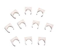 Oikabio 10 pièces de 20 mm de diamètre Clip blanc en PVC Tube d' Alimentation en Clips de serrage de tube