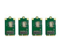 Oikabio 4X Adaptateur 4G 5G M.2 vers Pcie NGFF vers Carte Adaptateur Mini Pci-E avec Emplacement pour Carte SIM pour L860- DW5820E DW5816E EM7455