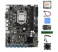 Oikabio B75 Carte Mère CPU 4G DDR3 128G SSD Ventilateur Coussin Thermique Câble Commutateur Câble 12USB3.0 LGA1155 MSATA