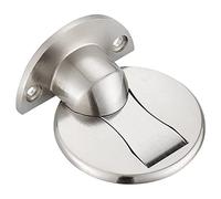 Oikabio Butée de porte magnétique invisible - Butée de porte magnétique invisible - Butée de porte murale - Maintien ouvert - Argenté
