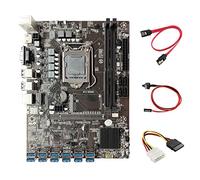 Oikabio Carte MèRe B250C BTC Miner + Câble IDE vers SATA 4 Broches + Câble de Commutation + Câble SATA 12 Emplacement GPU USB3.0 LGA1151 pour L'Exploitation MinièRe ETH