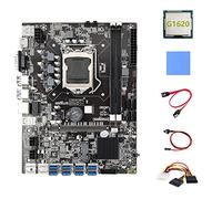 Oikabio Carte MèRe B75 BTC Mineur 8XPCIE vers USB + CPU G1620 + Câble 4PIN vers SATA + Câble SATA + Câble de Commutation + Carte MèRe Thermique