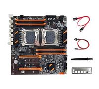 Oikabio Carte MèRe Double CPU X99 + Câble SATA + Câble de Commutation + DéFlecteur + Graisse Thermique DDR4 LGA 2011 Prend en Charge la Carte MèRe CPU 2011-V3