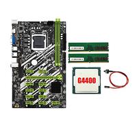 Oikabio Carte MèRe MinièRe B250 BTC avec 4400CPU + 2 X 4G DDR4 RAM + Câble de Commutation 12 Emplacements PCI-E LGA1151 DDR4 RAM SATA3.0 VGA + HD