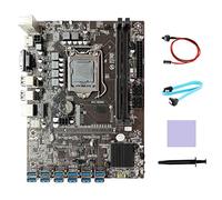 Oikabio Carte MèRe MinièRe B250C BTC + Câble SATA + Câble de Commutation + Tampon Thermique + Graisse Thermique 12XPCIE vers USB3.0 Carte MèRe de Fente GPU