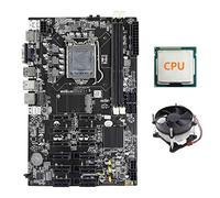 Oikabio Carte MèRe MinièRe B75PE ETH 12 PCIE + CPU AléAtoire + Ventilateur de Refroidissement du Processeur LGA1155 MSATA DDR3 B75 BTC Miner Carte MèRe