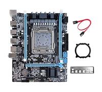 Oikabio Carte MèRe X79 V389 + DéFlecteur + Câble SATA + Support LGA2011 NVME Prise en Charge de la Carte Gigabit E5 2630 2650V2 CPU pour PUBG