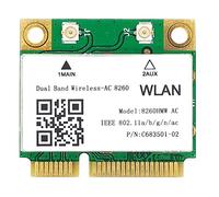 Oikabio Carte RéSeau 1200 Mbps 8260Hmw AC 2.4G + 5G Mini Carte Pci-E 4.2 Carte WiFi Bluetooth 802.11Ac 867 Mbps pour Ordinateur Portable/Ordinateurs