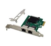 Oikabio Carte RéSeau Serveur Gigabit BCM5718 Carte Adaptateur RéSeau Double Port PCI X1 Compatible avec PXE VLAN