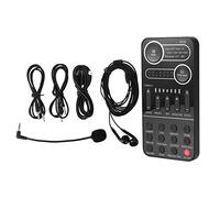 Oikabio Changeur de Universel Mini Carte Son Effets Sonores Multiples Carte de Changement de Diffusion en Direct Portable avec Microphone