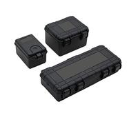 Oikabio Cke Lot de 3 boîtes de rangement en plastique RC pour Trx4 Axial Scx10 90046 D90 1/10 RC Crawler Accessoires Noir