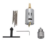 Oikabio DC 12 V Moteur Petites Plaques à Main Perceuse Perceuse Compact Kit avec 10 Pièces 0,5-3 Mm Foret 0,3-4 mm Jto sans clé Mandrin