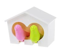 Oikabio DUO Maison Oiseau Porte Clé + Porte Clés + - Oiseau Vert/Rose