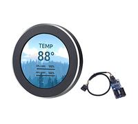 Oikabio Écran secondaire IPS 2,1" 480 x 480 USB refroidi à l'eau rond LCD CPU GPU RAM HDD Surveillance Noir