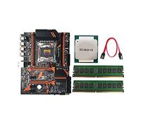 Oikabio Ensemble de Carte MèRe X99 D4 + Processeur E5-2620 V3 + 2X8G DDR4 RAM + Câble SATA LGA2011-3 CPU 4XDDR4 Emplacement RAM DIMM Carte MèRe M.2 NVME