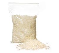 Oikabio Granulés de cire d'abeille blanche pour la fabrication de bougies, pastilles de cire d'abeille faciles à fondre pour bougies DIY (1 lb)