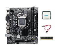 Oikabio H110 Carte mère d'ordinateur LGA1151 prend en charge le processeur Celeron G3900 G3930 Series avec processeur G4400 + DDR4 4 Go RAM 2133 MHz + câble