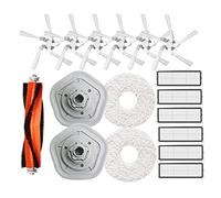 Oikabio Kit d'accessoires 17 pièces lavable avec filtre HEPA et brosse latérale principale pour aspirateur robot W10/W10 Pro