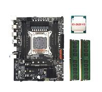 Oikabio Kit de Carte MèRe PC X99-M + Processeur E5-2620 V3 + 2X4CB DDR4 RAM LGA2011-3 V3 V4 4XDDR4 Emplacement RAM M.2 NVME SATA3.0 Carte MèRe