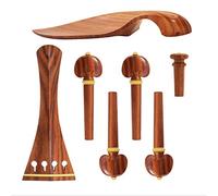Oikabio Kit de violon 4/4 - Taille complète - Accessoires de violon - En palissandre - Support de menton - Broche (4/4)