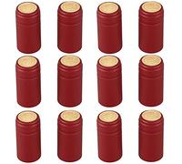 Oikabio Lot de 100 bouchons -rétractables en PVC avec ligne de déchirure - Bouchon en plastique pour bouteille de vin