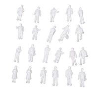 Oikabio Lot de 100 figurines HO Échelle 1 : 100 Blanc