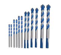Oikabio Lot de 12 forets de maçonnerie 3 mm 12 mm - Pointes rotatives en carbure de tungstène pour mur, brique, ciment, béton, verre) - Métal dur avec résistance industrielle