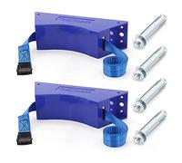 Oikabio Lot de 2 porte-bouteilles de gaz propane - Support mural pour bouteille de gaz - En ABS durable - Avec vis - Bleu