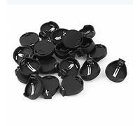 Oikabio Lot de 20 piles bouton CR2032 CR2025 3 V - Support de piles - Adaptateur - Noir