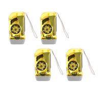 Oikabio Lot de 4 lampes de poche dynamo 3 LED à manivelle sans pile