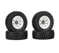 Oikabio Lot de 4 pneus de 1,55 mm en métal avec fermeture à perles pour 1/10 RC Crawler Axial Jr 90069 D90 CC01 LC70,1