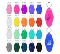 Oikabio Lot de 40 porte-clés vintage Motel 20 couleurs Pour hôtel Transfert de chaleur Ornement pour sublimation Vinyle DIY Fabrication