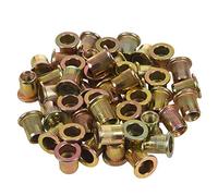 Oikabio M6 x 12 mm Tête plate Filetage Rivet Écrous Insert Écrous Éléments de fixation 50 pièces