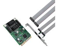 Oikabio Mini PCIE à 2 Ports RJ45 Carte RéSeau Adaptateur RéSeau Internet LAN Gigabit 10/100/1000 Mbps pour Ordinateur Portable