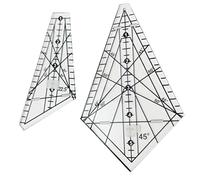 Oikabio Règle de patchwork en acrylique 22,5 °/45 ° Règle de couture Règle de patchwork Règle de matelassage Outil de gabarit de couture DIY
