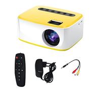 Oikabio T20 Mini Projecteur Version MêMe ÉCran Portable USB HD Projecteur LED Home Media Video Player Projecteur Prise UE Jaune
